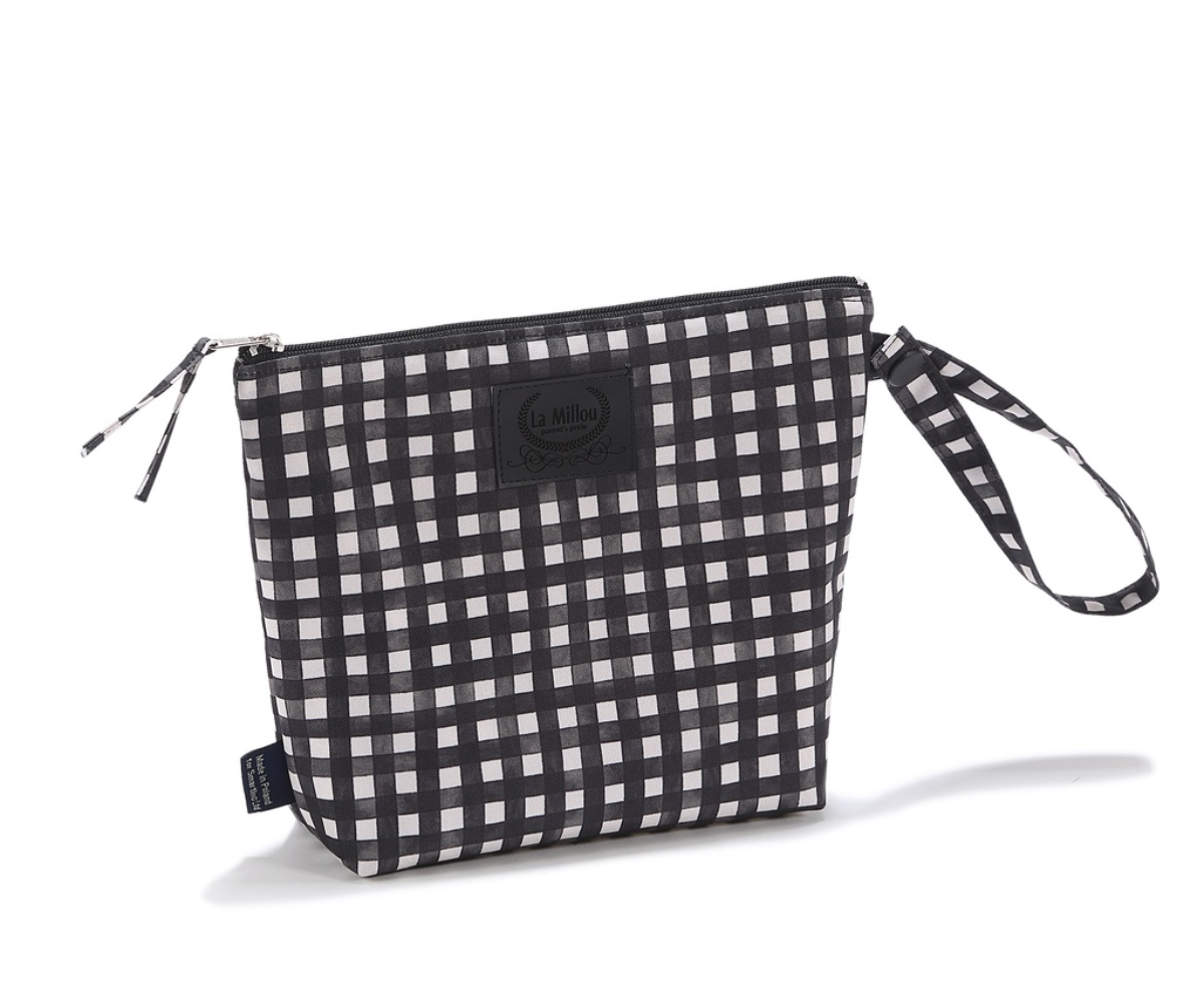 adiavroxo-tsantaki-kallintikvn-vichy-black-la-millou Αδιάβροχο Τσαντάκι Black Vichy (S) - Image 1