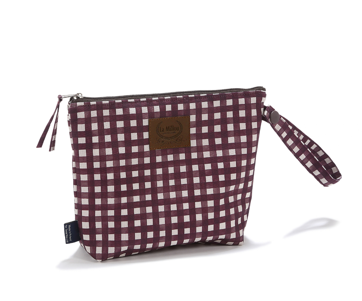adiavroxo-tsantaki-kallintikvn-vichy-burgundy-la-millou Αδιάβροχο Τσαντάκι Burgundy Vichy - Image 1