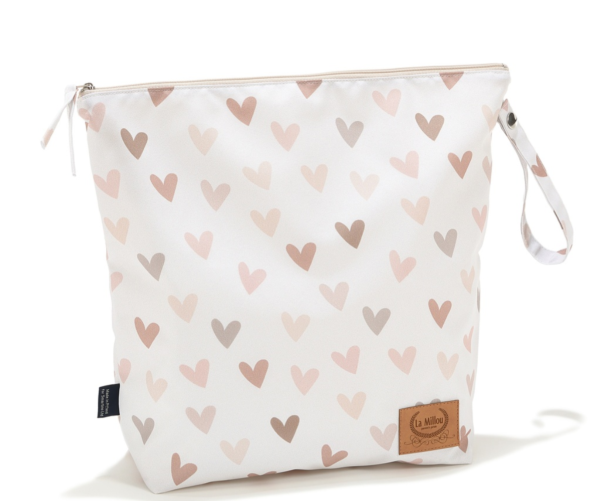 adiavroxo-tsantaki-kallintikwn-gynaikeio-heartbeat-beige-la- millou-xl Waterproof Travel Bag Heartbeat Beige (XL) - Image 1