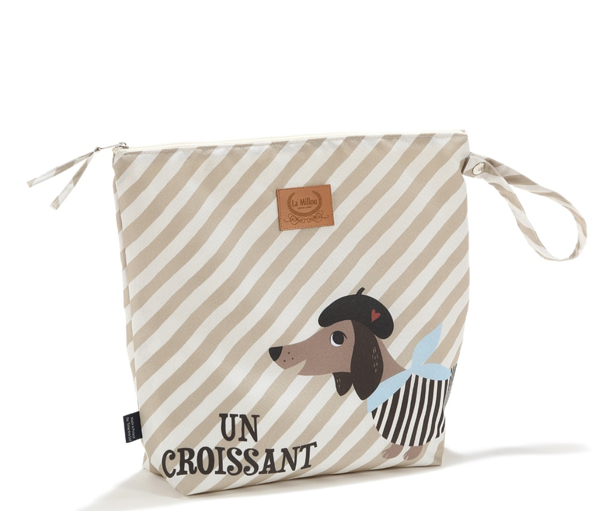 adiavroxo-tsantaki-kallintikwn-gynaikeio-pierre-the-dog-la- millou-xl Waterproof Travel Bag Pierre the Dog (XL) - Image 1