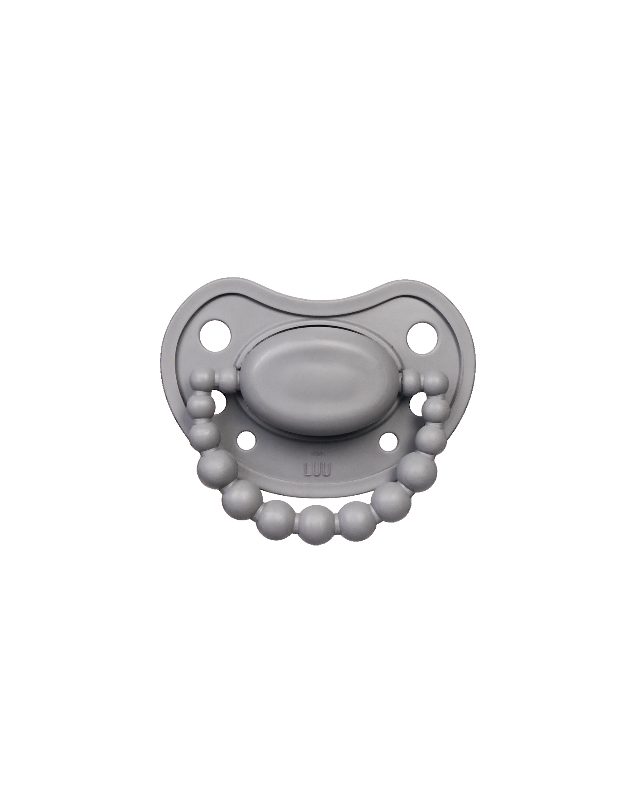 smoczek-luu-kids-lovely-grey-tarczka Πιπίλα θέσης LUU Kids - Lovely Gray - Image 1